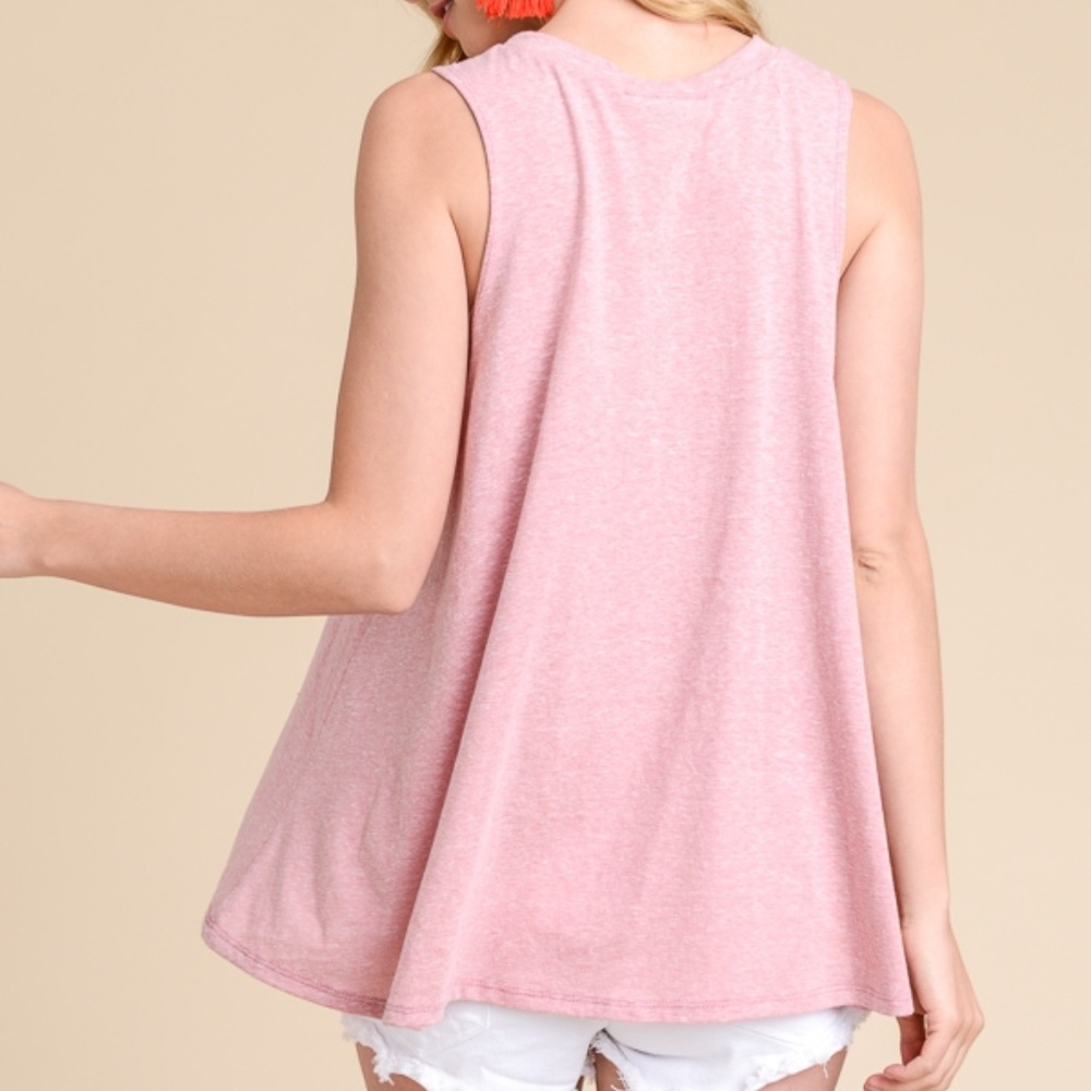 LAST Gray Choker Sleeveless Top - Picture 3 of 7